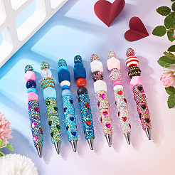 2Pcs Polymer Clay Rhinestones Ball-Point Pen&nbsp;OFST-TA0001-02
