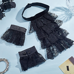 Polyester Detachable Flower Lace Collar Sets for Women&nbsp;DIY-WH0816-187B
