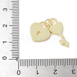 Brass Pave Natural White Shell Pendants&nbsp;KK-S522-15G