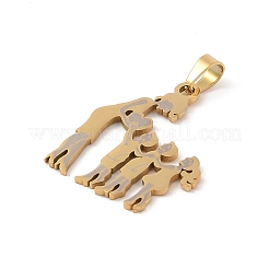 Mother's Day Ion Plating(IP) 304 Stainless Steel Pendants&nbsp;STAS-U002-01G