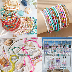 1200Pcs 4 Colors 6/0 Glass Seed Beads&nbsp;SEED-SC0001-55