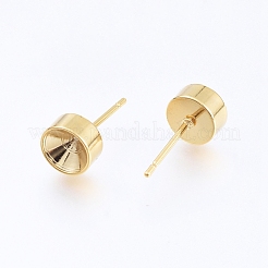304 Stainless Steel Stud Earring Settings&nbsp;STAS-I088-H-02G