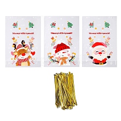 Christmas Theme Self-adhesive Plastic Bakeware Bag&nbsp;ABAG-F006-04