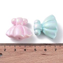 UV Plating Rainbow Iridescent Acrylic Beads&nbsp;OACR-A029-06