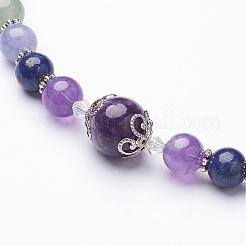 Natural Amethyst and Mixed Gemstone Beaded Necklaces&nbsp;NJEW-JN01753-03