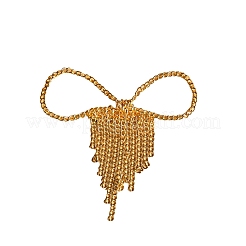 Bowknot Brass Chain Tassel Alligator Hair Clips&nbsp;PW-WGB460E-01