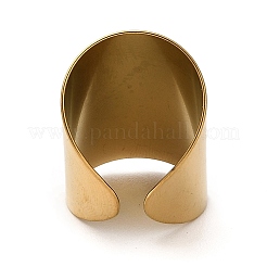 Ion Plating(IP) 304 Stainless Steel Open Cuff Ring&nbsp;RJEW-Z015-02G