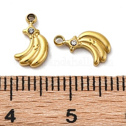 PVD Vacuum Plating 304 Stainless Steel Rhinestone Pendants&nbsp;STAS-S163-28G