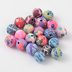 8mm Handmade Polymer Clay Beads&nbsp;X-FM198Y