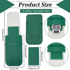 4Pcs 4 Colors PU Leather Jewelry Storage Clamshell Bags&nbsp;ABAG-NB0002-06