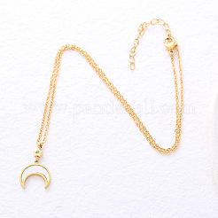 Amie Lunbi Moon Shell Pendant Necklace for Women Simple Elegant Jewelry&nbsp;ZT5606