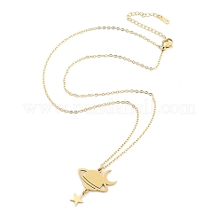 304 Stainless Steel Pendant Necklaces&nbsp;NJEW-P306-07G