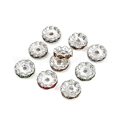 Brass Rhinestone Spacer Beads&nbsp;RB-A014-L12mm-S