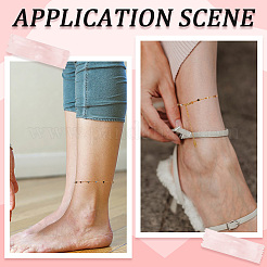 1Pc 316L Surgical Stainless Steel Colorful Round Anklets for Women&nbsp;AJEW-CY0001-32