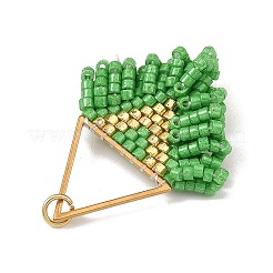304 Stainless Steel & Glass Seed Beads Fringe Pendants&nbsp;PALLOY-MZ01427-02