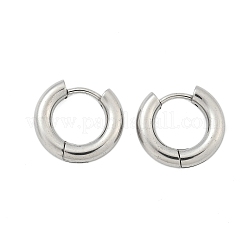 Tarnish Resistant 304 Stainless Steel Huggie Hoop Earrings&nbsp;EJEW-F111-14mm-P
