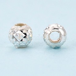 Textured 925 Sterling Silver Beads&nbsp;STER-T008-44S-03