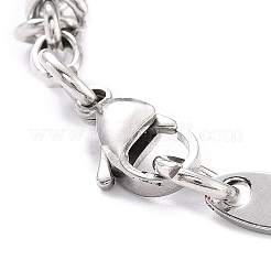 Non-Tarnish 304 Stainless Steel Link Chain Bracelet for Men Women&nbsp;LS-BJEW-Z011-21P