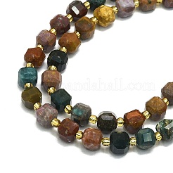 Natural Dalmatian Jasper Beads Strand&nbsp;G-I376-D76-01