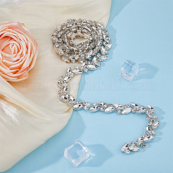 Glass Rhinestone Handmade Beaded Chains&nbsp;FIND-WH0161-66A