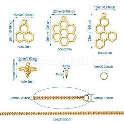 DIY Bee Honeycomb Necklace Making&nbsp;DIY-TA0002-87G