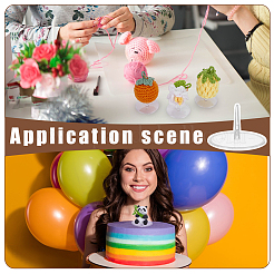50Pcs Clear Plastic Cake Topper Support Stands for Figurines&nbsp;ODIS-FG0002-01B