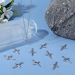 12Pcs 304 Stainless Steel Pendants&nbsp;STAS-BBC0008-68