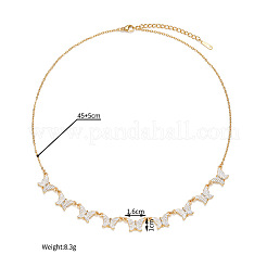 304 Stainless Steel Crystal Rhinestone Butterfly Multi-Pendant Necklaces for Women&nbsp;WG50282-01