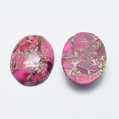 Brass Line Regalite/Imperial Jasper/Sea Sediment Jasper Cabochons&nbsp;X-G-E464-42N