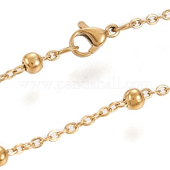 304 Stainless Steel Cable Chain Necklaces&nbsp;X-NJEW-M183-5G