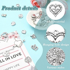 45Pcs 15 Styles Tibetan Styles Alloy Pendants&nbsp;FIND-YW0005-09