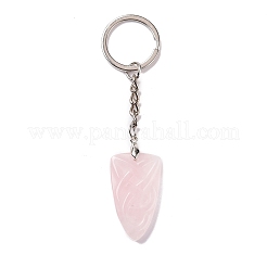 Natural Rose Quartz Sailor's Knot Pendant Keychain&nbsp;KEYC-E038-03P-05