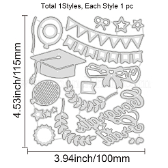 Graduation Theme Carbon Steel Cutting Dies Stencils&nbsp;DIY-WH0263-0252