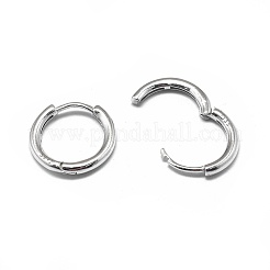 Anti-Tarnish Rhodium Plated 925 Sterling Silver Hoop Earrings&nbsp;STER-L057-077A
