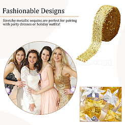 5 Yards Ployester Elastic Sequin Trimmings&nbsp;OCOR-FG0002-07A