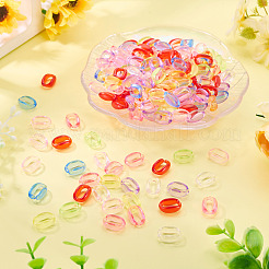 400Pcs Transparent Acrylic Linking Rings&nbsp;TACR-TA0001-89