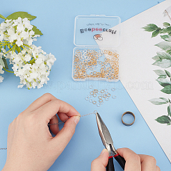 300Pcs 2 Colors Rack Plating Brass Open Jump Rings&nbsp;KK-BBC0002-25