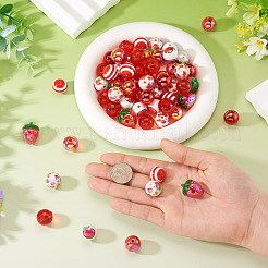 60Pcs 10 Styles Acrylic Beads&nbsp;OACR-TA0004-22