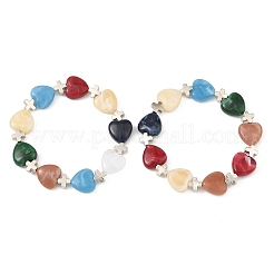 Acrylic Beads & CCB Plastic Beads Stretch Bracelets for Women&nbsp;BJEW-JB14201