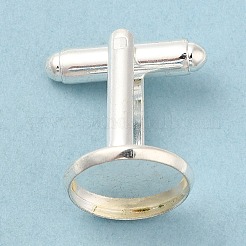 Flat Round Brass Cuff Settings&nbsp;KK-XCP0001-72S