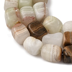 Natural Green Banded Calcite(Afghan Jade) Beads Strands&nbsp;G-D098-D16