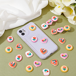 40Pcs 5 Styles Opaque Resin Cabochons&nbsp;CRES-CA0001-17