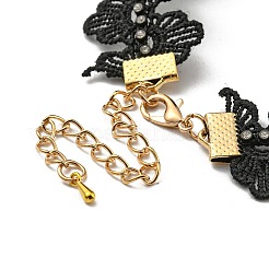 Polyester Lace Choker Necklaces&nbsp;NJEW-R263-27B-G
