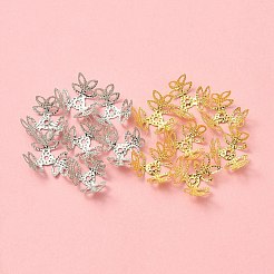 600Pcs 2 Colors Plated Iron Fancy Bead Caps&nbsp;IFIN-YW0003-15