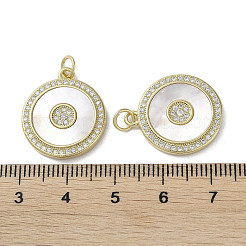 Brass Micro Pave Cubic Zirconia Pendants&nbsp;KK-G485-17E-G