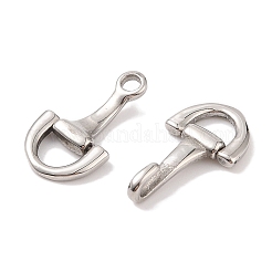 Non-Tarnish 304 Stainless Steel Hook Clasps&nbsp;STAS-C109-24P