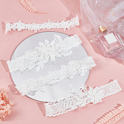 4 Style 4 pcs Polyester Lace Elastic Bridal Garters&nbsp;AJEW-GA0004-01