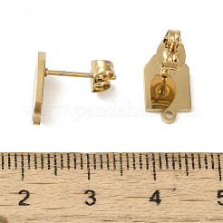 Ion Plating(IP) 304 Stainless Steel Stud Earring Findings&nbsp;STAS-I206-74G