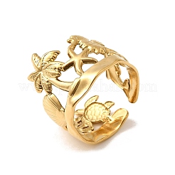 304 Stainless Steel Cuff Rings for Women&nbsp;LS-RJEW-F193-01G