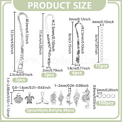 DIY Sea Animal Alloy Pendants Boolmarks Making Kits&nbsp;DIY-NB0013-94